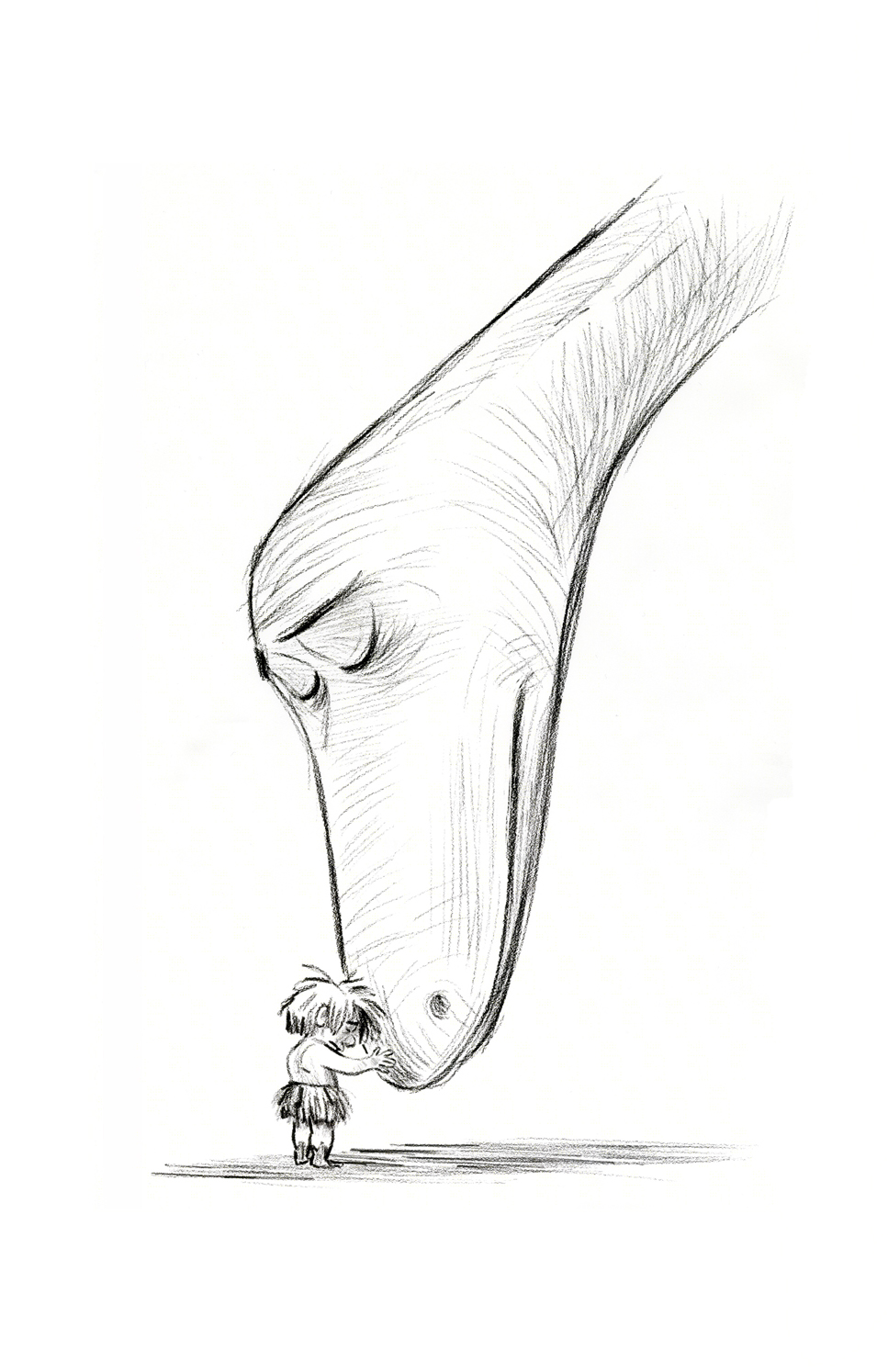 Peter Sohn
Spot and Arlo
The Good Dinosaur, 2015
Reproduction of pencil on paper
ⓒDisney/Pixar
