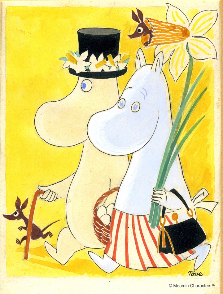 카드를 위한 드로잉, 1940년경, 과슈, 종이, 27x21cm, Private collection ⓒMoomin Characters™