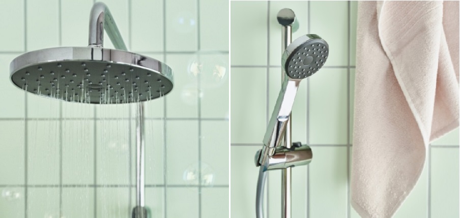 에너지와 물을 절약할 수 있도록 해주는 브로그룬드 & 발라모세 샤워기