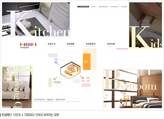 한샘과 함께 공간을 디자인하다. (주)한샘의 웹사이트 리뉴얼