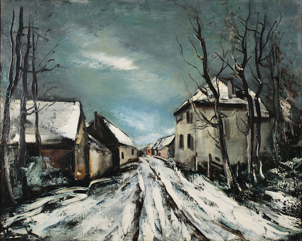 〈눈 덮인 마을(Village sous la neige)〉, 1930-35, oil on canvas, 65.5x81.5cm