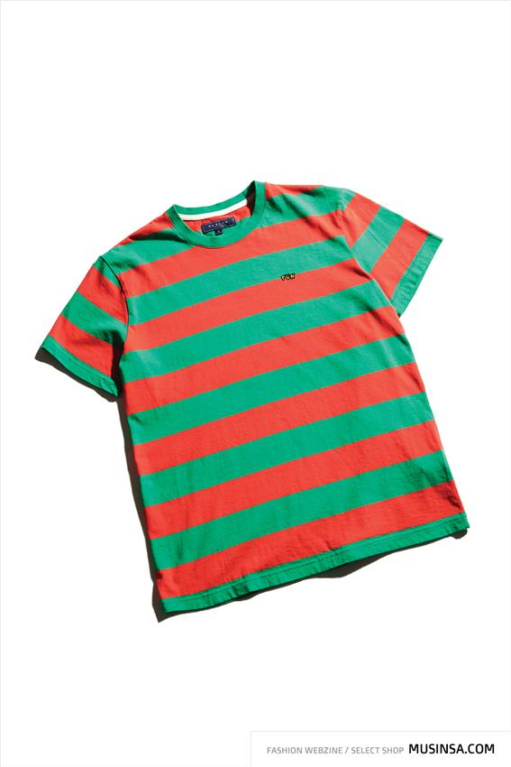 경쾌한 컬러 배색의 스트라이프 티셔츠 BESLOW 43,000원