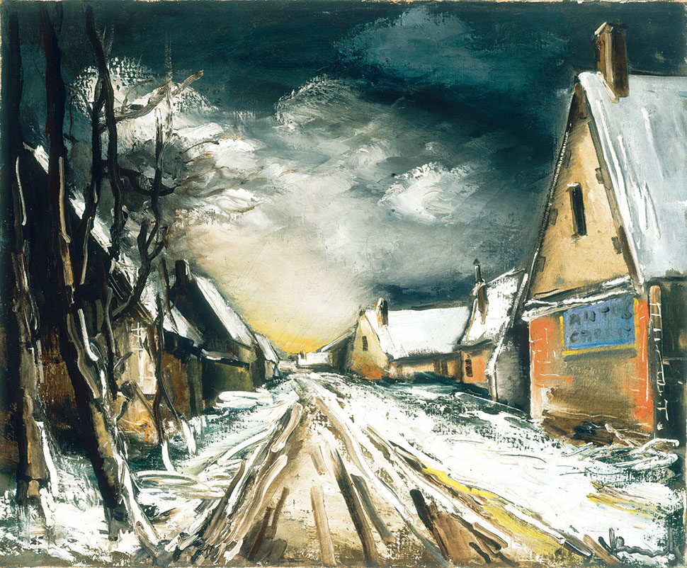 〈겨울 마을의 거리(Rue de village en hiver)〉, 1928-30, oil on canvas, 60x73 cm