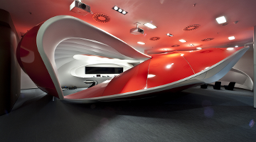 기업의 브랜드를 독창적인 공간으로 풀어낸 프라하 보다폰 고객체험센터