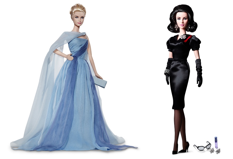 (좌) 그레이스캘리바비_Grace Kelly The Bride Dollⓒ2017 Mattel (우) 4.엘리자베스테일러_Elizabeth Taylor Violet Eyes Doll ⓒ2017 Mattel