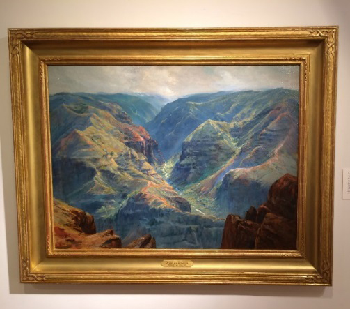 Waimea Canyon, Kauai by D. Howard Hitchcock, 1909, oil on canvas