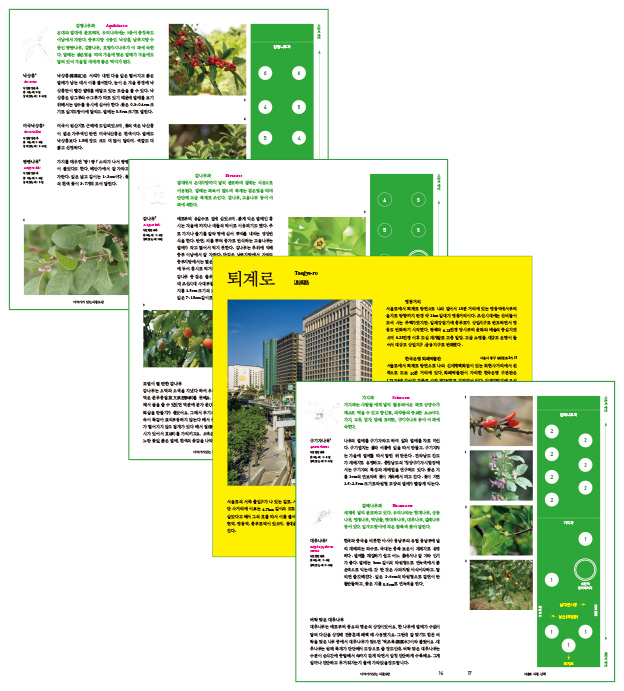 책에는 식물에 대한 설명뿐만 아니라, 서울로7017에 걸친 지역의 역사와 설명도 포함되어 있다. (사진 제공: 서울산책)