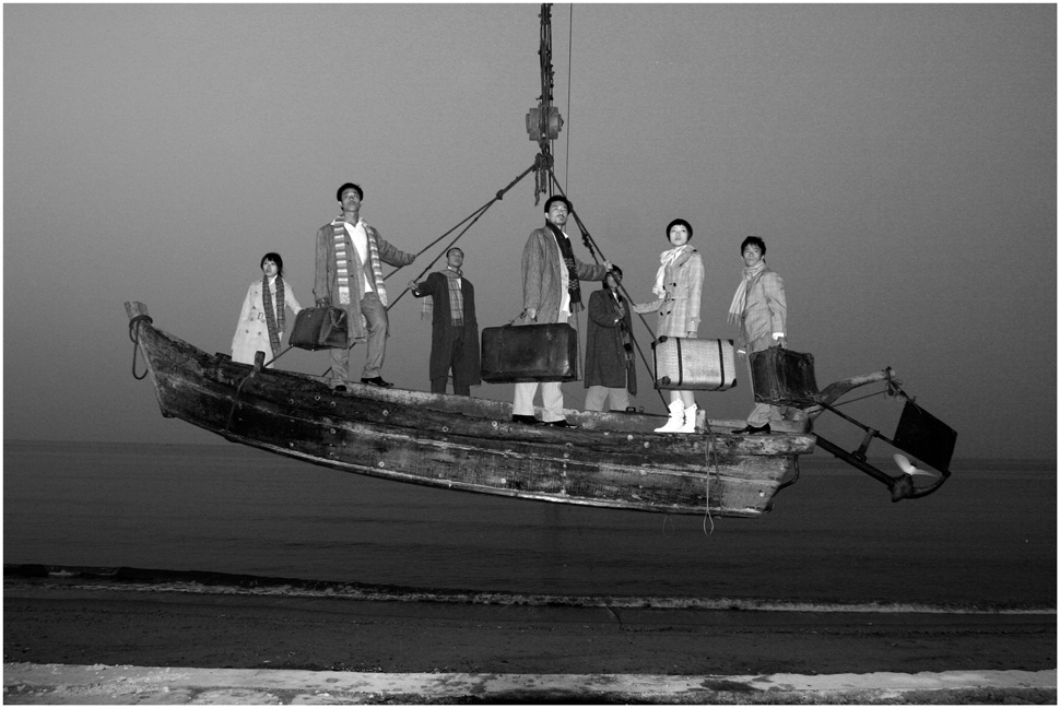 양푸둥, 〈죽림칠현 Ⅳ〉, 2006. 현대 중국 젊은이들의 미래에 대한 불안, 정체성 혼란을 표현한 양푸둥의 작품.