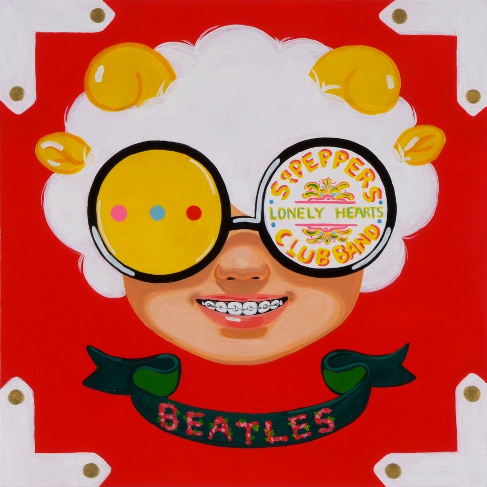 김지희_Sealed Smile Beatles_장지에 채색