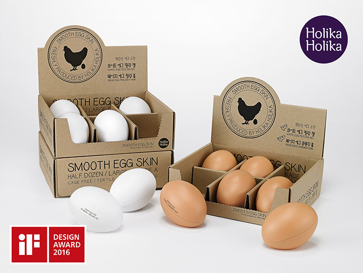 ‘홀리카 홀리카’는 달걀 모양을 한 독특한 제품 디자인으로 수상을 했다.
