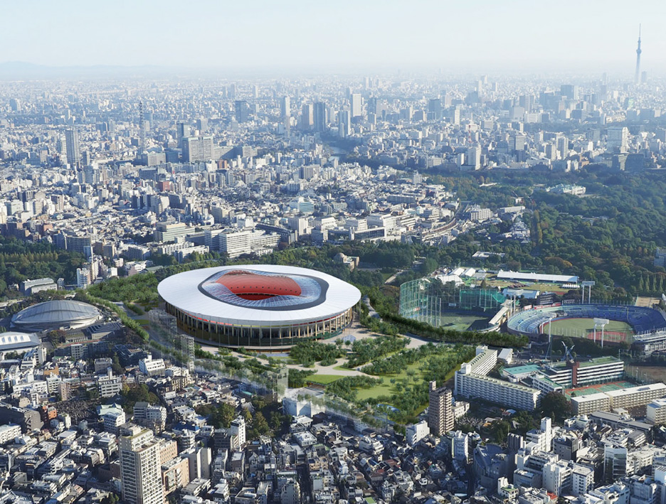 토요 이토(Toyo Ito)가 제안한 일본 신(新) 국립경기장 디자인(탈락)