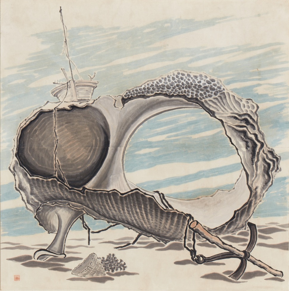 <바닷가의 환상>, 1958, 한지에 채색, 137.5x138cm, 사진: 박준형