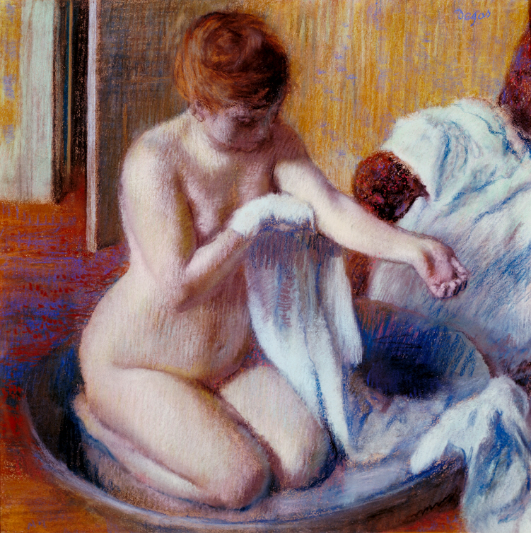 에드가 드가 Edgar Degas (1834-1917)
욕조 속 여인
1883년경 / 종이에 파스텔 / 70 × 70 ㎝
Woman in a Tub 
c.1883 / Pastel on paper
Tate: Bequeathed by Mrs A.F. Kessler 1983