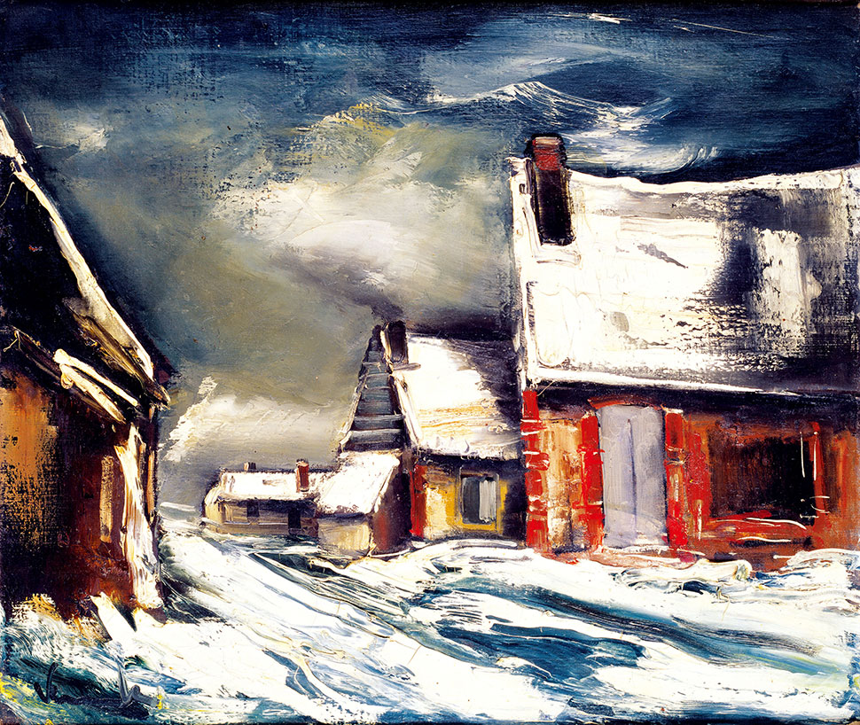 〈눈 덮인 마을(Village sous la neige)〉, 1935-36, oil on canvas, 54.5x65cm