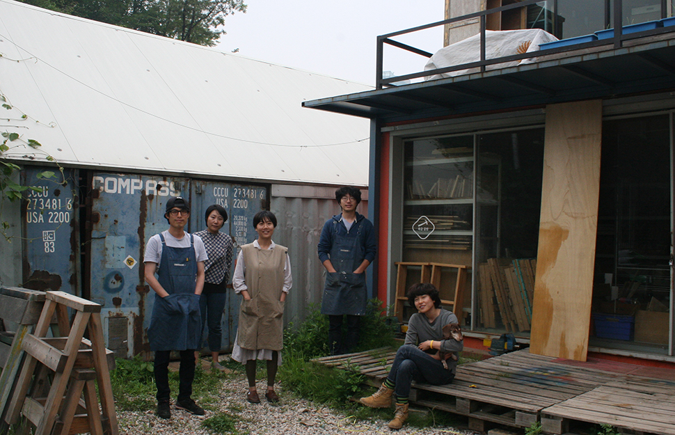 문화로놀이짱의 공동대표들. (왼쪽부터) 정영재, 김은영, 안연정, 김정석,  오아름.