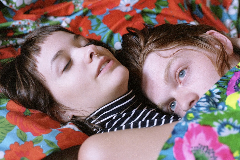Chris and Sarah in Bed of Flowers, 2014, Courtesy of Andrew Lyman