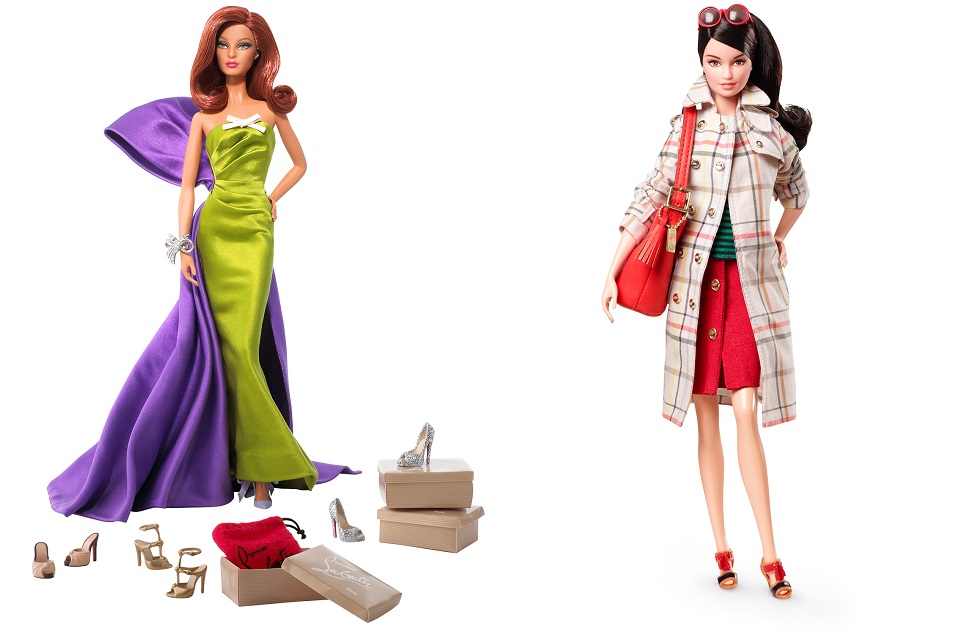 (좌) 루부탱바비_Anemone Barbie® by Christian Louboutin ⓒ2017 Mattel (우) 코치 바비_Luncheon Ensemble Barbie® Doll 2 ⓒ2017 Mattel