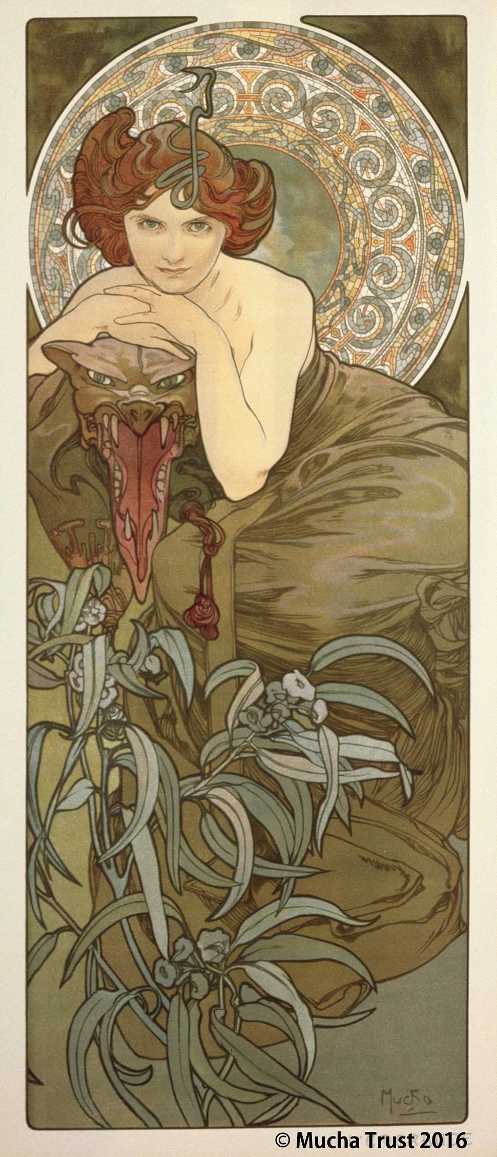 Alphonse Mucha, Precious Stones: Emerald, 1900