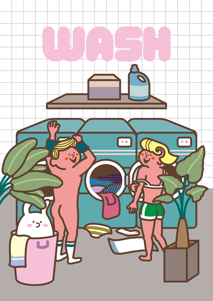 〈WASH〉 Digital artwork. 가장 작업 시간이 오래 걸린 작품이다.