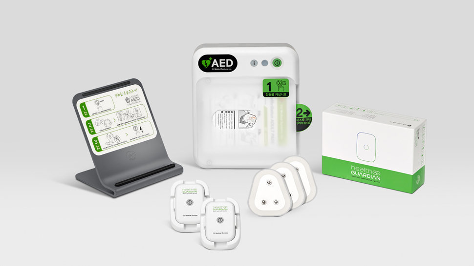 홈 AED 시스템 헬스 가디언 제품 세트 (사진 제공: 씨유메디칼시스템)