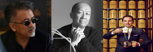 DFA 공로상 (DFALAA) 2015 핑키 라이 (Mr. Pinky LAI), DFA 세계의 뛰어난 중국 디자이너 상 치윙로(Mr Chi Wing LO),DFA 디자인 리더쉽상 타하 북딥(Mr. Taha BOUQDIB)(왼쪽부터) 