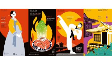 러시아 지하철역에 등장한 한국문화 홍보 포스터 