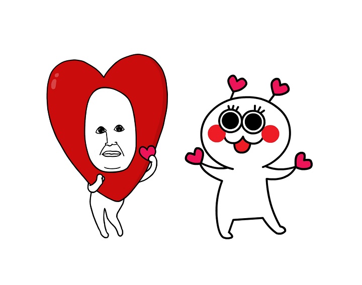 스쿱미디어가 인기 캐릭터 동그리에 대한 사업권을 획득했다. 사진은 인터넷 인기 짤방 캐릭터인 주름이와 동그리(사진제공: 스쿠미디어)