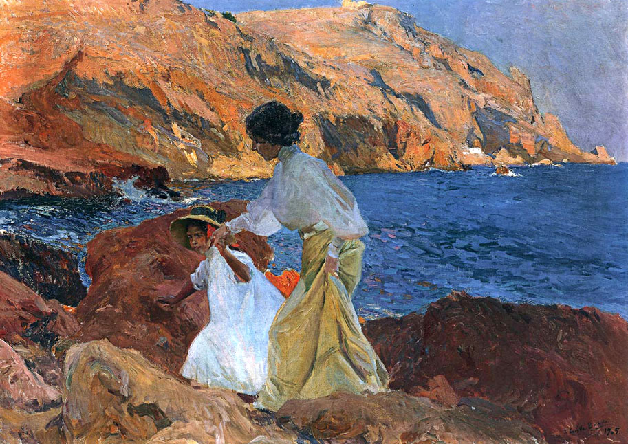 Joaquin Sorolla y Bastida, 〈Clotilde and Elena on the Rocks at Javea〉, 1905 ©2000-2014 The Athenaeum (이미지 출처: www.the-athenaeum.org)