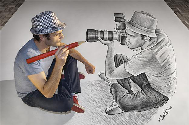 벤 하이네, 〈연필 vs 카메라〉 시리즈 중, 2010-2013