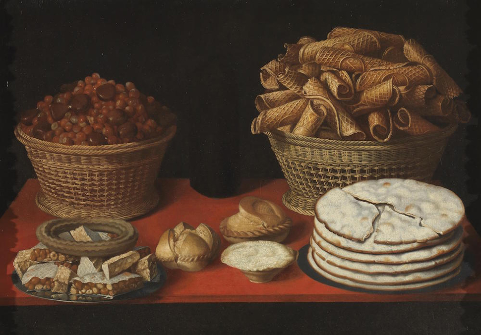 토마스 이에페스(TOMÀS HIEPES) <테이블 위에 단고기와 건과가 있는 정물화(Sweetmeats and Dried Fruit on
a Table)>, 1600~1635, Oil on canvas, 66x95cm, Museo Nacional del Prado, Madrid